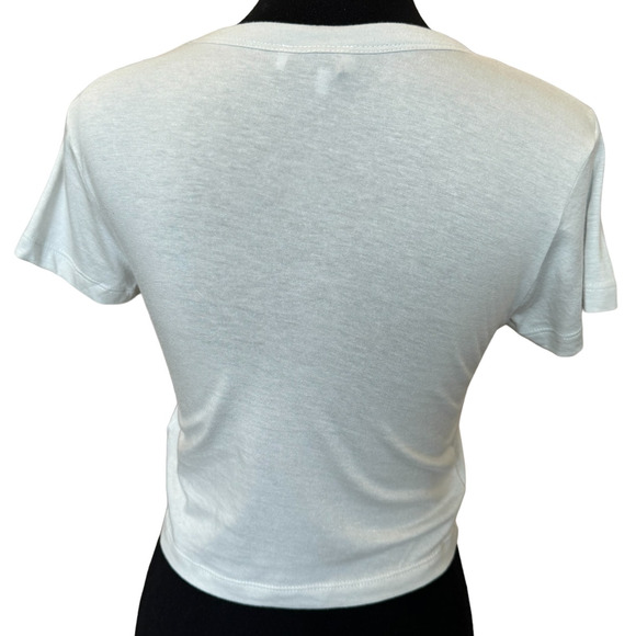 New WE WORE WHAT ~ Short Sleeve Boxy Tee Size XS SUMMER Viscose/Cotton - Picture 2 of 4